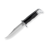 Buck BU-0117BKS Brahma® lovecký nôž 11,4 cm, Satin, čierna, fenol, kožené puzdro