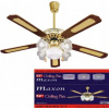 Stropný luster s ventilátorom Maxon 60 W E27 BÉŽOVO-HNEDÝ