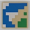 3068bpb1892 Tan Tile 2 x 2 with Groove (Minecraft Map) (Opálená dlaždice 2 x 2 s drážkou (Mapa Minecraftu))