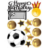 CUKROVÁ TLAČ jedlý obrázok na tortu Cukrová hmota FUTBALOVÁ LOPTA FOOTBALL SADA #3