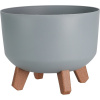 Progarden Květináč na nožkách kulatý 24 cm šedá KO-Y89300590