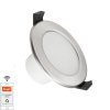 NEDES LDL163/SW Zapustené podhľadové WIFI LED svietidlo 7W, 3000K-6500K, 520lm, IP44, stmievat., striebor.