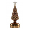 Mars & More Bronzový svietiaci sklenený vianočný stromček Led M - Ø 8*35 cm - Mars & More