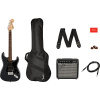 Gitara SET Stratocaster Charcoal Frost Metallic Squier Affinity + kombo 15G Frontman Fender