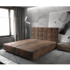 Boxspring posteľ Dream-Fine 180x200 cm z mikrovlákna hnedá