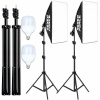 SOFTBOX LAMPA NA FOTOGRAFIE STATÍV 2M ŠTUDIJNÁ SADA 2 ks ŽÁROVKY