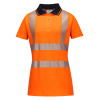 PORTWEST HI-VIS LW72 / Dámska funkčná reflexná polokošeľa - HV oranžová/čierna XXL
