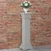 vidaXL Štvorcový stĺpový stojan na rastliny sivý 17x17x66 cm MDF