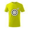 Terč na lukostreľbu - Tričko detské bavlnené - 104-110cm / 3-4 roky ( Limetková )