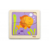 Viga Drevené puzzle 4 dieliky - ryba