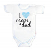 Body krátky rukáv Baby Nellys, I love mom & dad, kluk, veľ. 74
