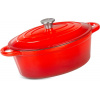 HouseGarden Oválny pekáč s pokrievkou 30 cm, 4,4L, smaltovaná liatina