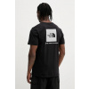Bavlnené tričko The North Face Reflective Box pánske, čierna farba, s potlačou, NF0A8C4VU1H1 L
