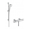 Hansgrohe Croma Select E Sprchový set Vario s termostatom, 3 prúdy, sprchová tyč 65 cm, biela/chróm 27081400-HG