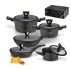 Sada hliníkových hrncov FRYING PAN Starke Pro Dark Gold 10ks
