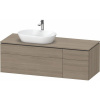 DURAVIT L-Cube závesná skrinka pod umývadlo na dosku (umývadlo vľavo), 4 zásuvky, 1420 x 550 x 482 mm, dub Terra, LC4877035350000