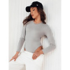 Sivé dámske basic body s dlhým rukávom, ry2492-M M