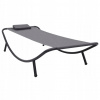 Šedý kovový Vidaxl (Garden Couch, Gray, 200 x 90 cm, oceľ)