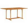 vidaXL Záhradný stôl 150x90x75 cm tíkový masív - Biela - 49594-4786