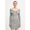 Šaty Guess KATHRYN šedá farba, mini, priliehavé, W5YK28 Z30I2 W5YK28.Z30I2 L