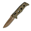 Vega Benchmade 2750FE-2 Sibert automatický taktický nôž 9,6 cm, hnedá, zelená, G10, nylonov puzdro