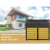 Prístrešok na popolnice D01GW2, na 2 popolnice, antracit / hnedý - N
