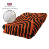 DRYBED Premium Vet Bed Kruhy orange + čierny 150 x 100 cm