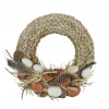 Dekoračný veniec s vajíčkami, ø 31 cm, prírodný, hnedý, biely, P2388