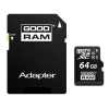 Goodram Micro Secure Digital Card, 64GB, micro SDXC, M1AA-0640R12, UHS-I U1 (Class 10), s adaptérom