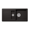 SCHOCK Typos - Granitový drez, 86x44 cm, s ovládaním odtoku, Nero TYPD150SUGNE