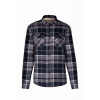 KARIBAN VINTAGE K579 / Pánska flanelová košeľa - storm grey/navy XL