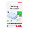 SWISSTEN POWER BANK SPACE 10000mAh S INTEGROVANýMI KABELY USB-C A LIGHTNING Li-Pol 5/9/12V 220