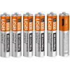 Dobíjacie batérie ColorWay AAA 400mAh/ micro USB/ 1,5V/ 6ks v balení CW-UBAAA-06