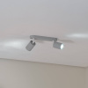 TK Lighting Stropné bodové svetlá Livia, sivá, 35 cm, 2-pl., kov, GU10 - 10241
