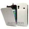 Kožený obal Samsung Galaxy Ace – Flip – biela