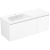Mexen Orio, kúpeľňová skrinka 120 cm s umývadlom Vela vľavo, 1S, 1D, biela matná, 91A13-12047-3-BBFF01-W23L01