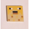 3068bpb1482 Tan Tile 2 x 2 with Groove with Pixelated Minecraft Pufferfish (Opálená dlaždice 2 x 2 s drážkou s pixelovanou rybkou Minecraft Pufferfish)