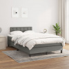 Box spring postel s matrací tmavě šedá 120x200 cm textil Šedá 3140362