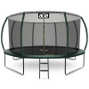 Aga SPORT EXCLUSIVE Trampolína 430 cm Tmavo zelená + ochranná sieť + rebrík