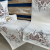 Gobelínový Vianočný obrus - rôzne rozmery a obliečka na vankúš - Chenille 4113 so striebornou niťou Veľkosť: 40x50cm (4ks v balení)