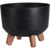 Progarden Květináč na nožkách kulatý 24 cm černá KO-Y89300600