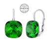 SILVEGO stříbrné náušnice se Swarovski® Crystals square 10 mm