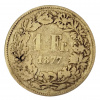 Stříbrná mince 1 Franc B 1877