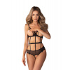 Obsessive Euridia Crotchless Teddy Black