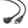 GEMBIRD Kábel HDMI-HDMI M/M 3m, 1.4, M/M tienený, pozlátené kontakty, 90° lomený, čierny CC-HDMI490-10