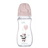 Canpol babies Fľaša so širokým hrdlom Exotic animals 300ml Ružová