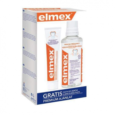 ELMEX Caries protection ústna voda + zubná pasta gratis 400 ml + 75 m - Elmex Caries Protection ústna voda 400 ml + Caries Protection zubná pasta 75 ml