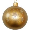 ORNEX Vianočná ozdoba sklenená guľa s hviezdičkami, zlatá, 7 cm