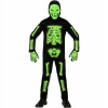 KOSTÝM SKELET ZELENÝ 3D HALLOWEEN 140