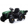 Mamido Mamido Detský elektrický traktor Farmer s vlečkou a lopatou zelený 12V10Ah EVA kolesá
